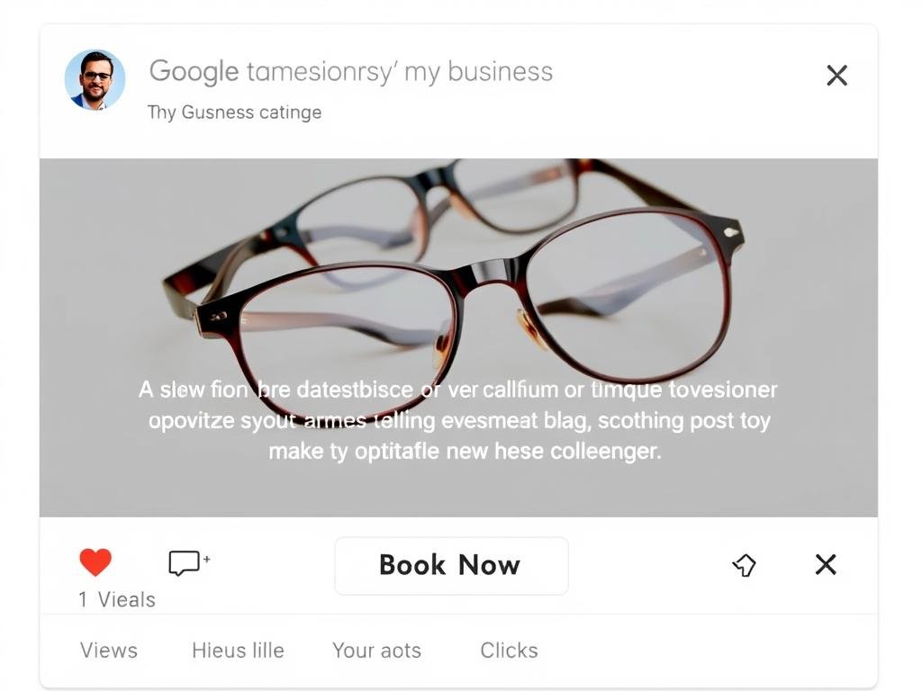 Example of a Google My Business post for an optical store Example of a Google My Business post for an optical store