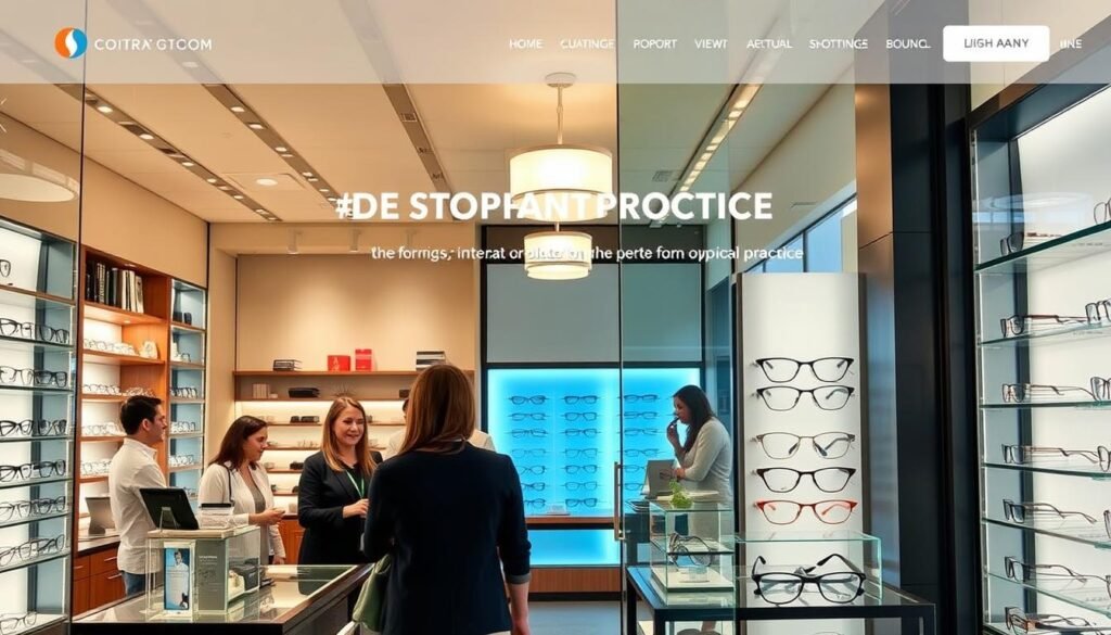 Professional photography of an optical practice showing staff, interior, and eyewear displays Professional photography of an optical practice showing staff, interior, and eyewear displays
